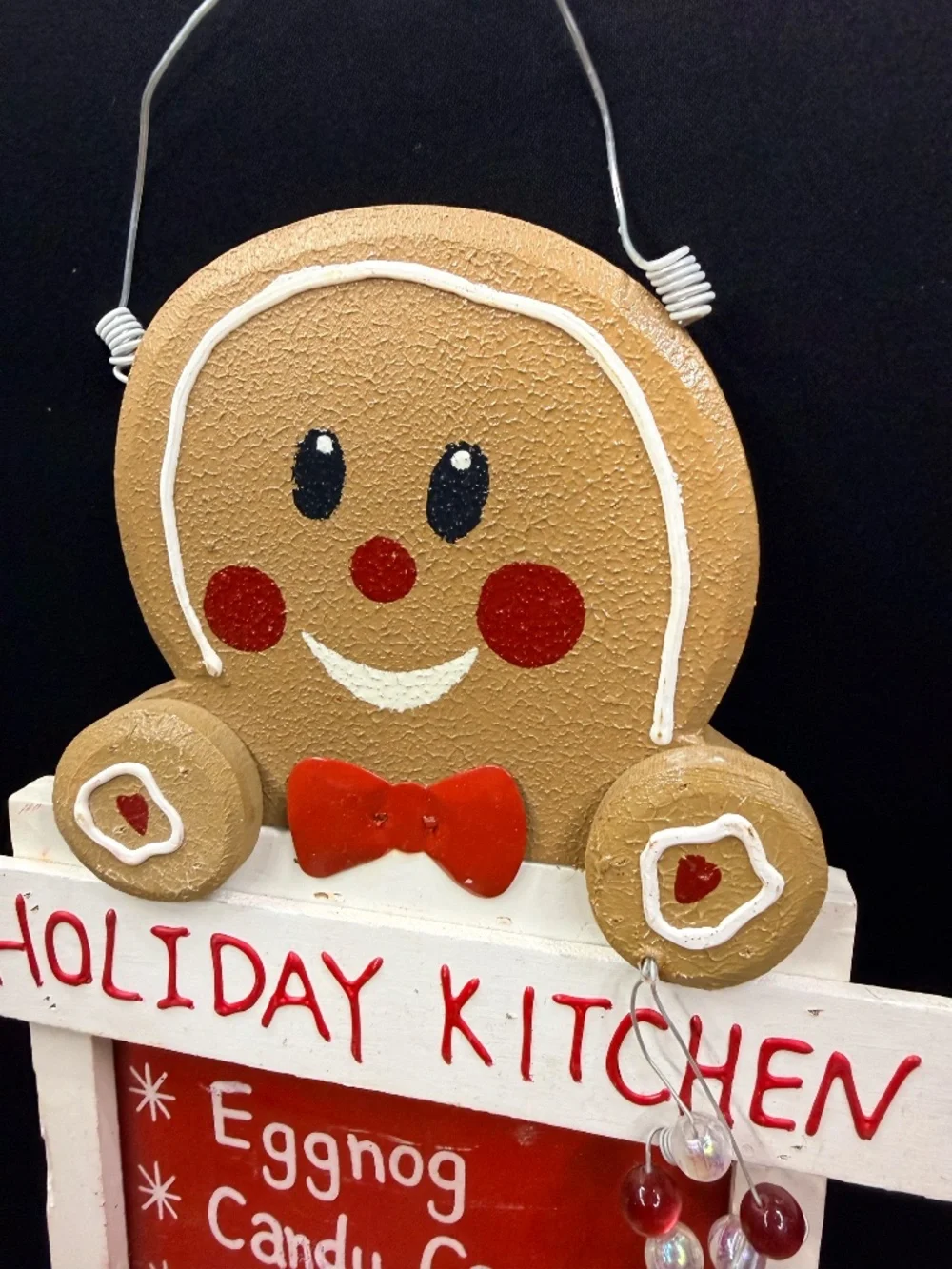 Gingerbread Candle Holders and Gingerbread “Holiday Kitchen” Sign